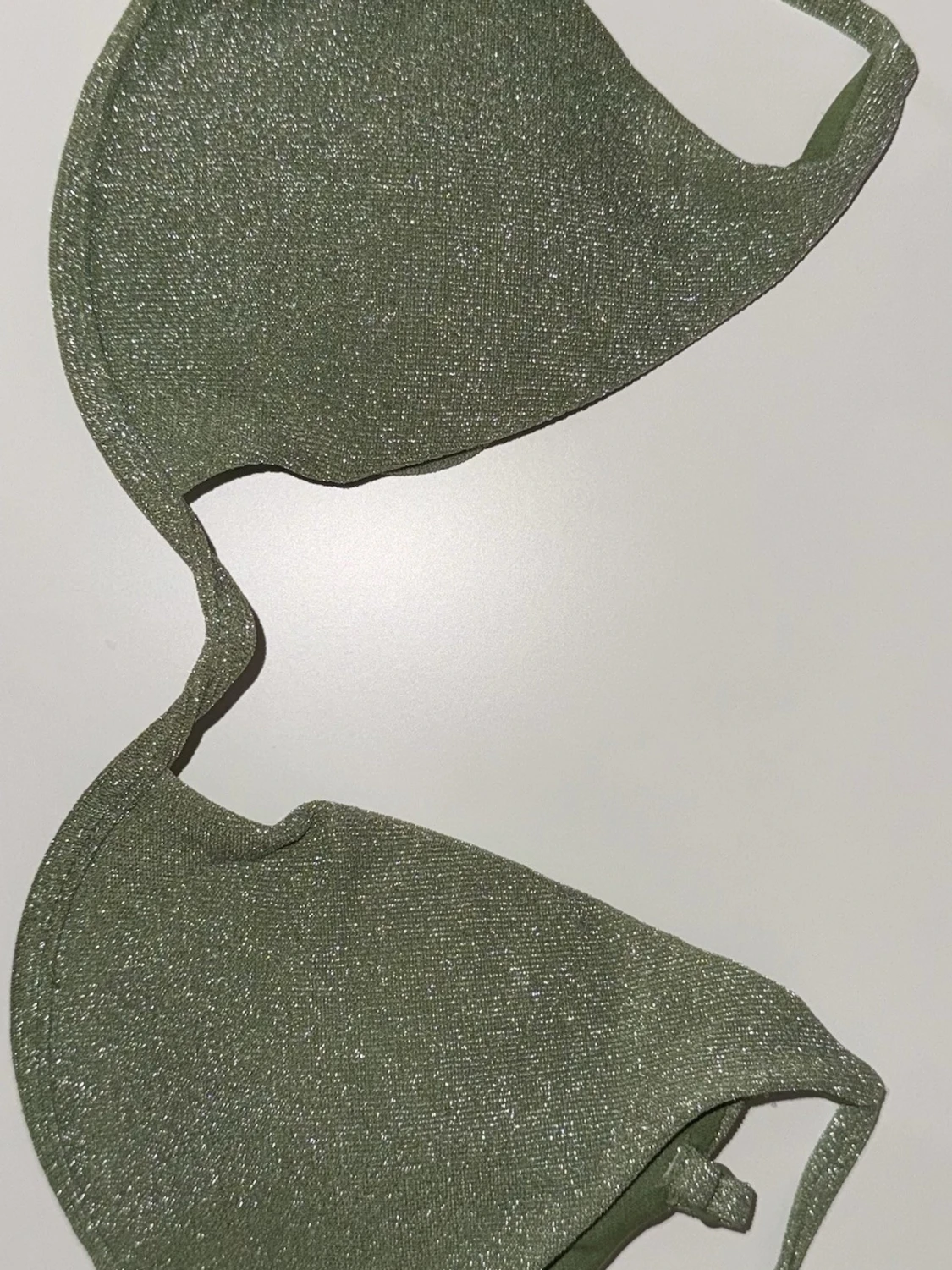 Glittrig grön bikini topp - 1