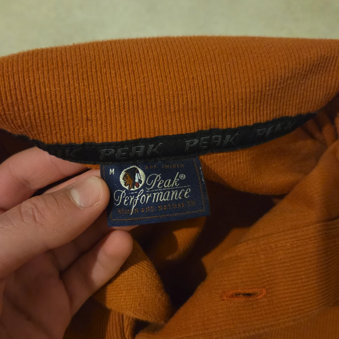 Orange Vintage Peak Performance pikétröja - 2