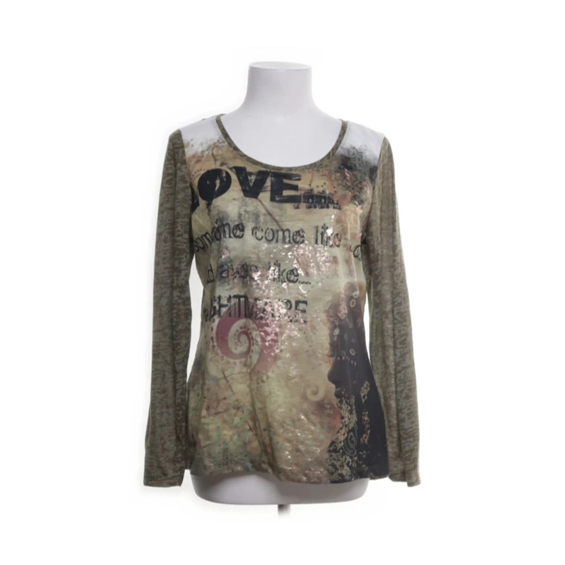 Grön långärmad topp från Liberty woman.  - 1