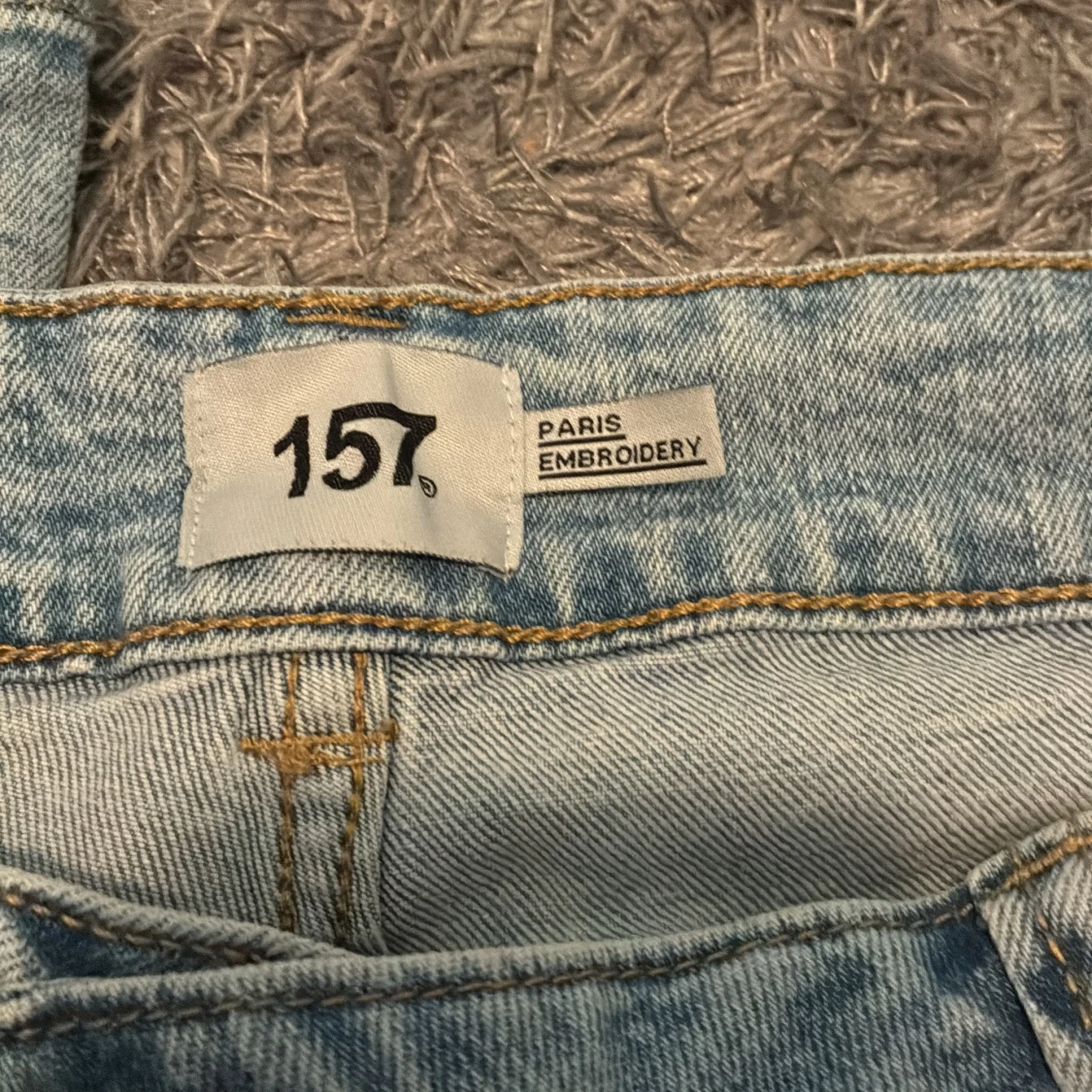 Ljusblå broderade jeans från 157 - 2