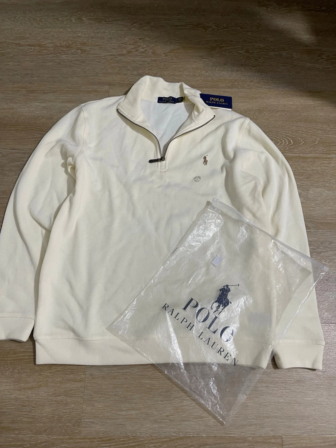 Vit halvzip från Polo Ralph Lauren