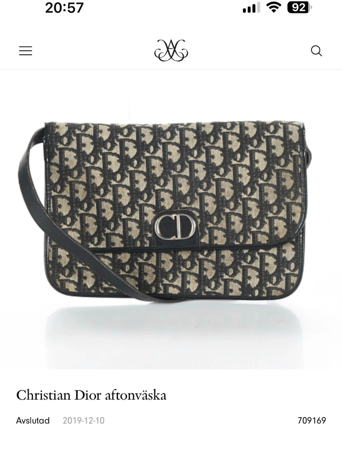 Dior monogram axelremsväska - 4