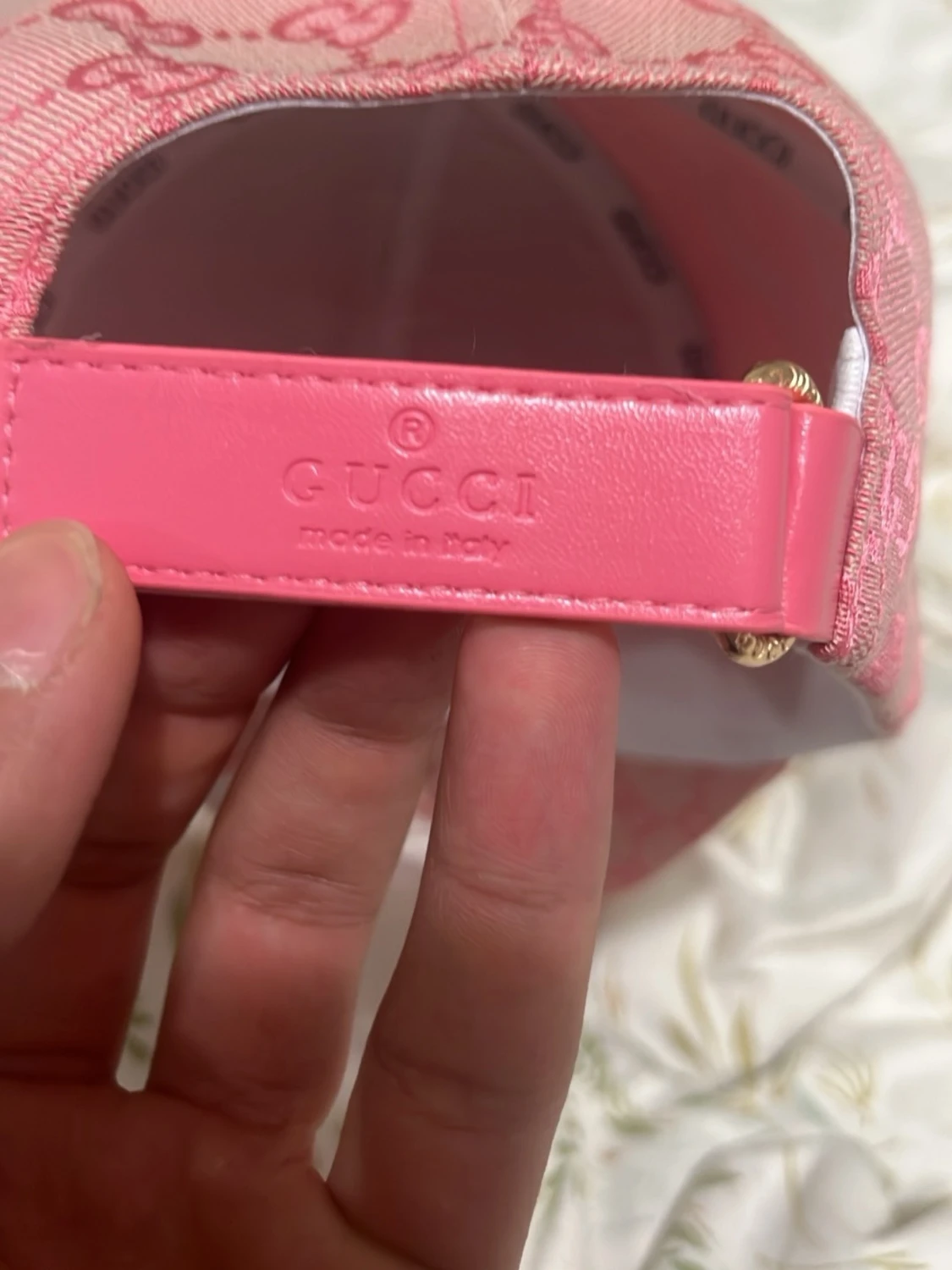 Rosa Gucci keps med monogram - 3