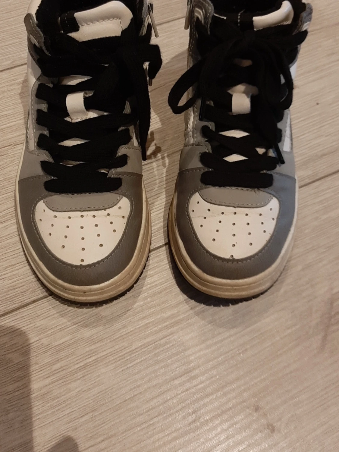 Gråvita high top sneakers för barn  - 1