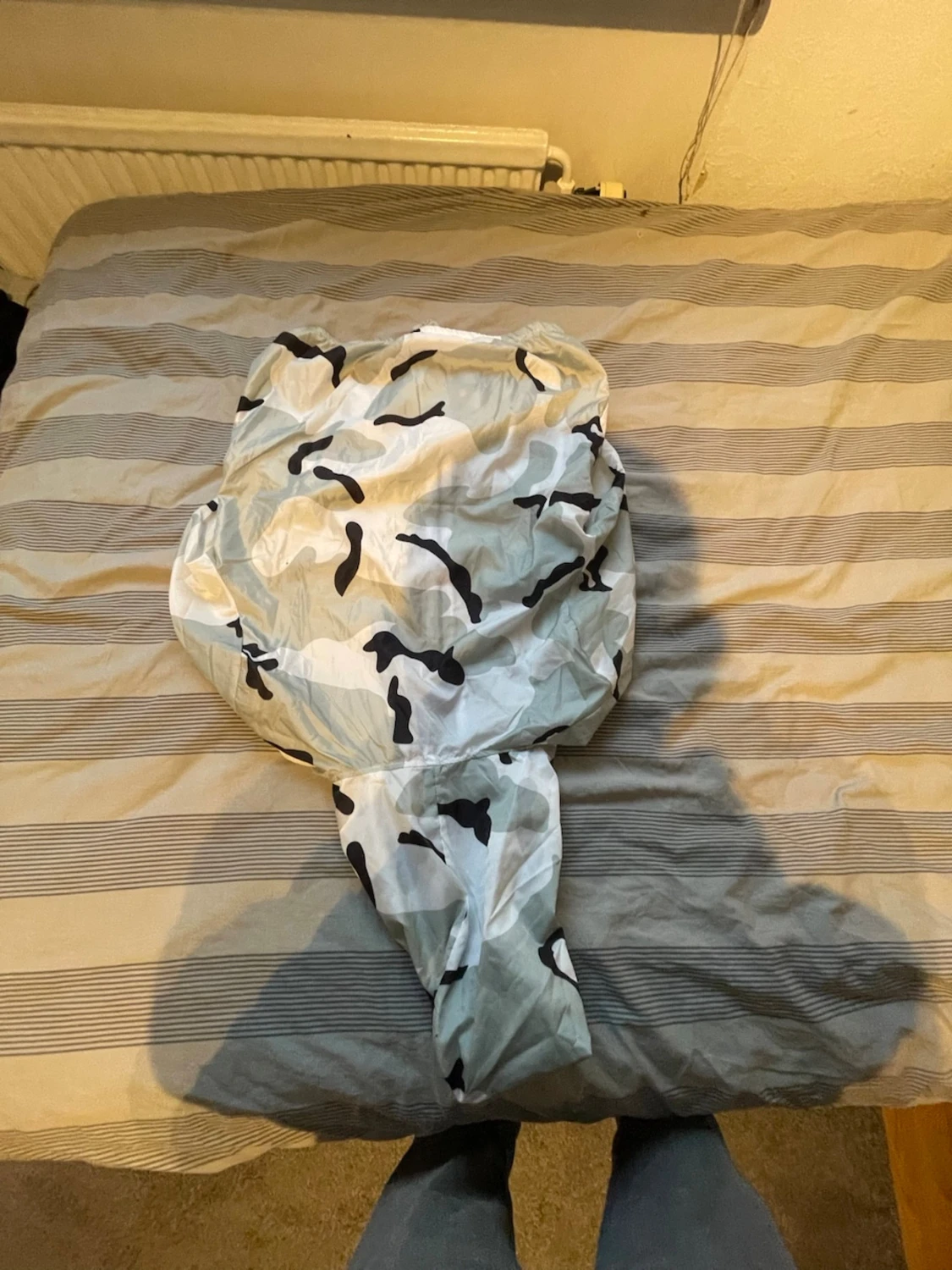 Vit camo vindjacka med huva - 1