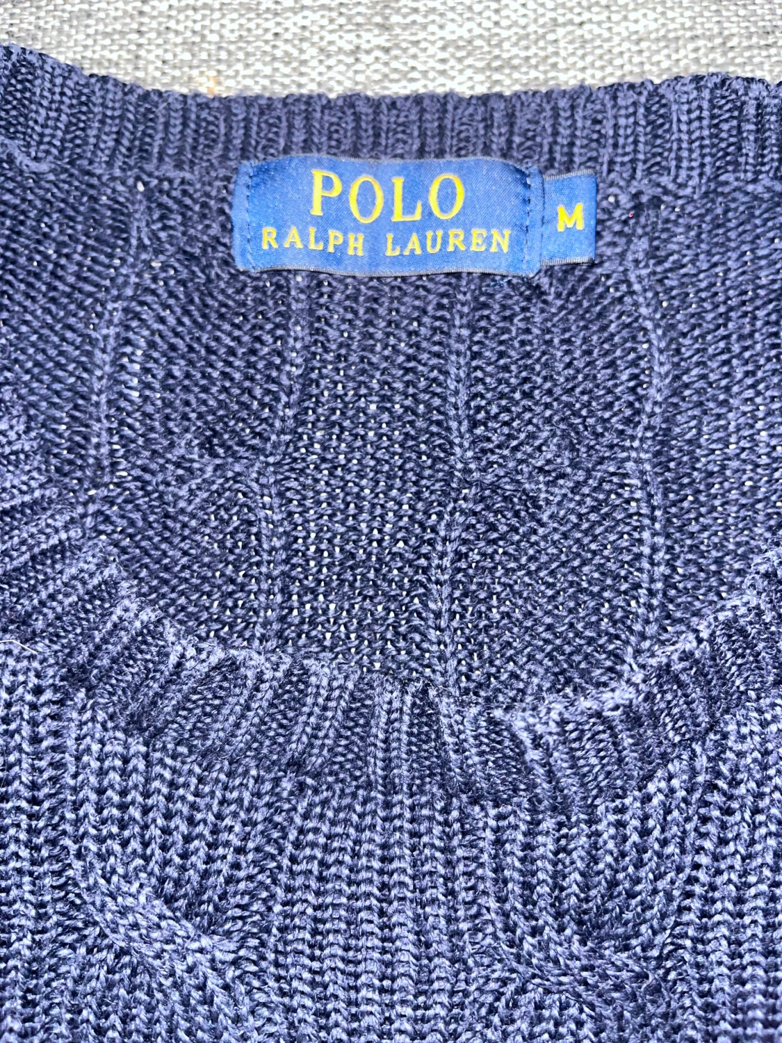 Marinblå stickad tröja Polo Ralph Lauren - 5