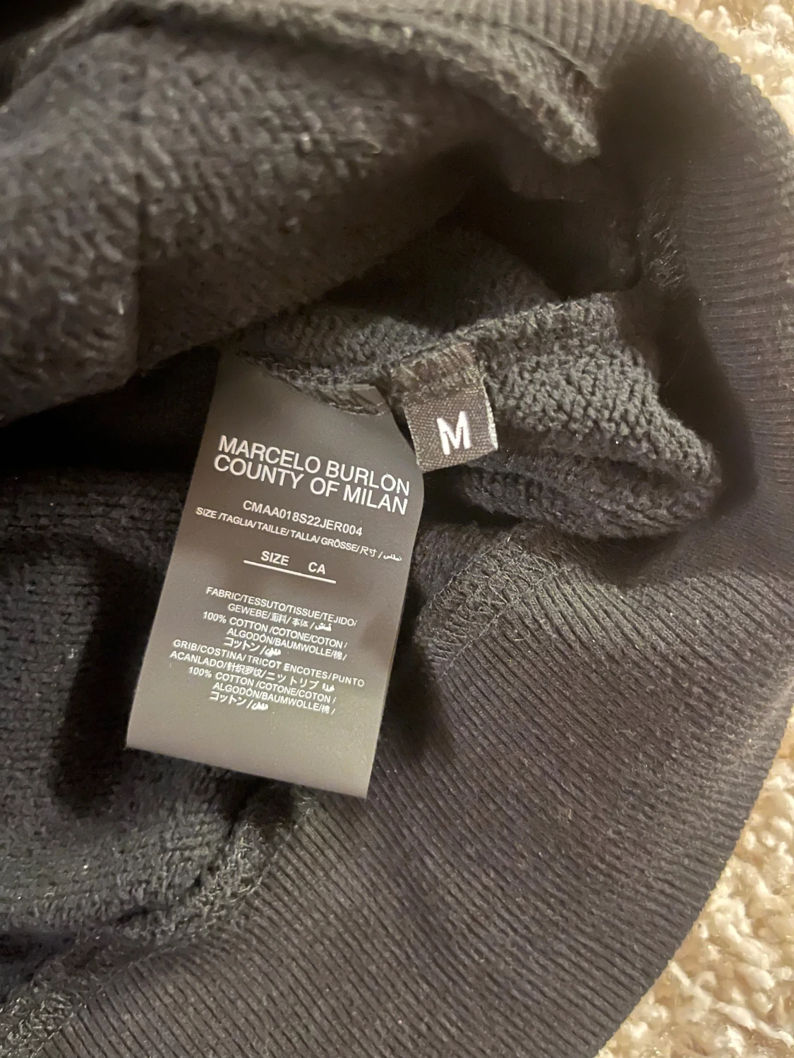 Svart hoodie Marcelo Burlon M - 3