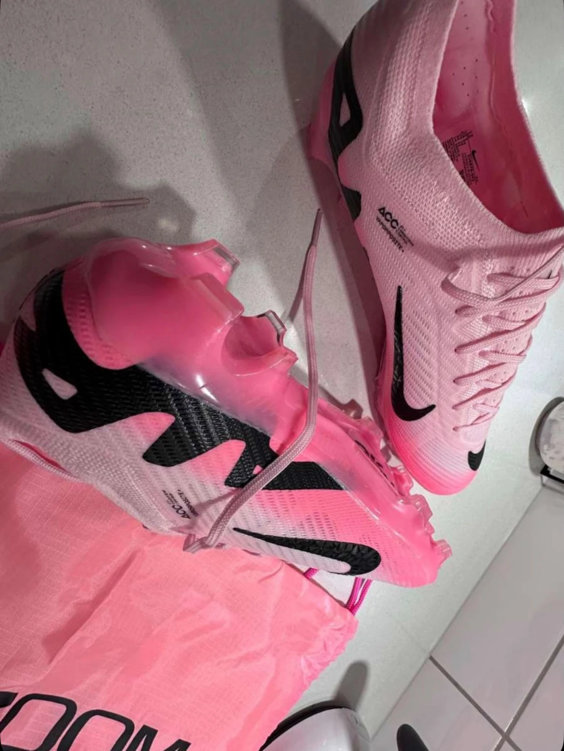 Nike Zoom Vapor 15 Elite FG rosa helt nya - 1