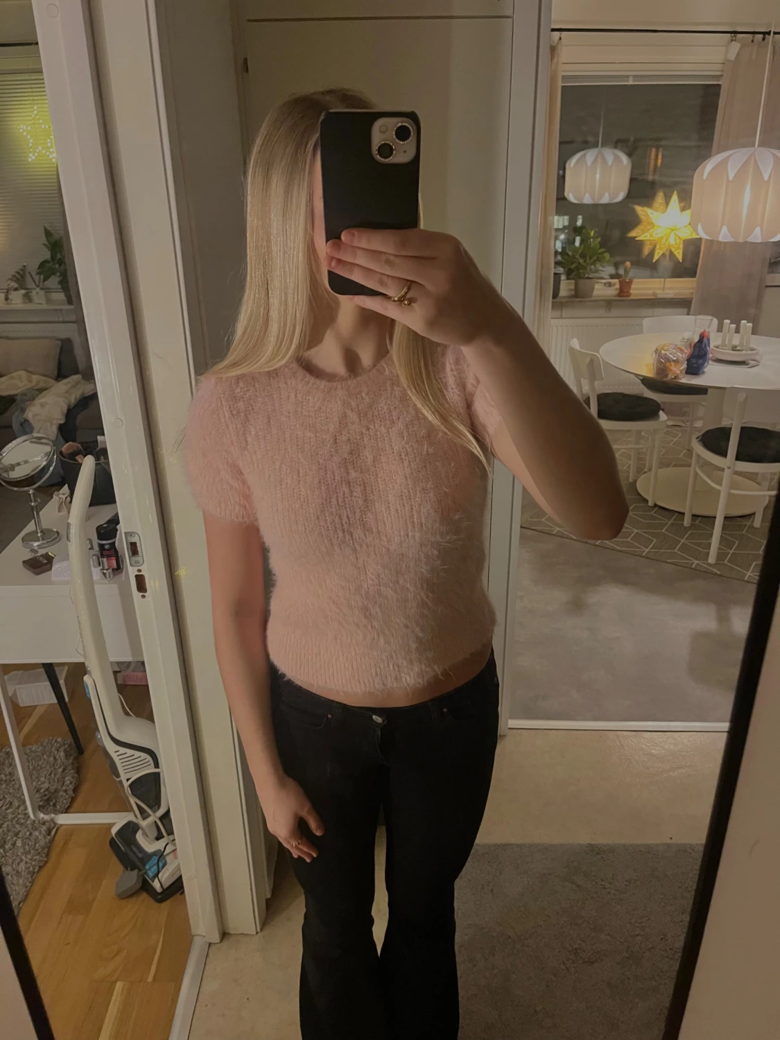 Ljusrosa fluffig top från Zara