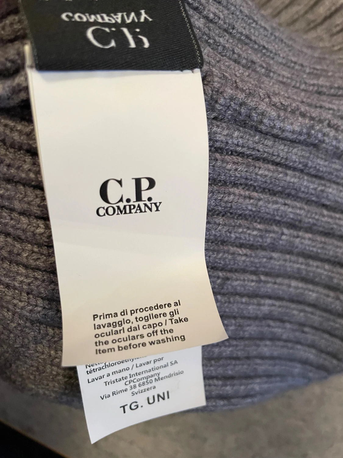 Grå C.P. Company Goggle Beanie - 2