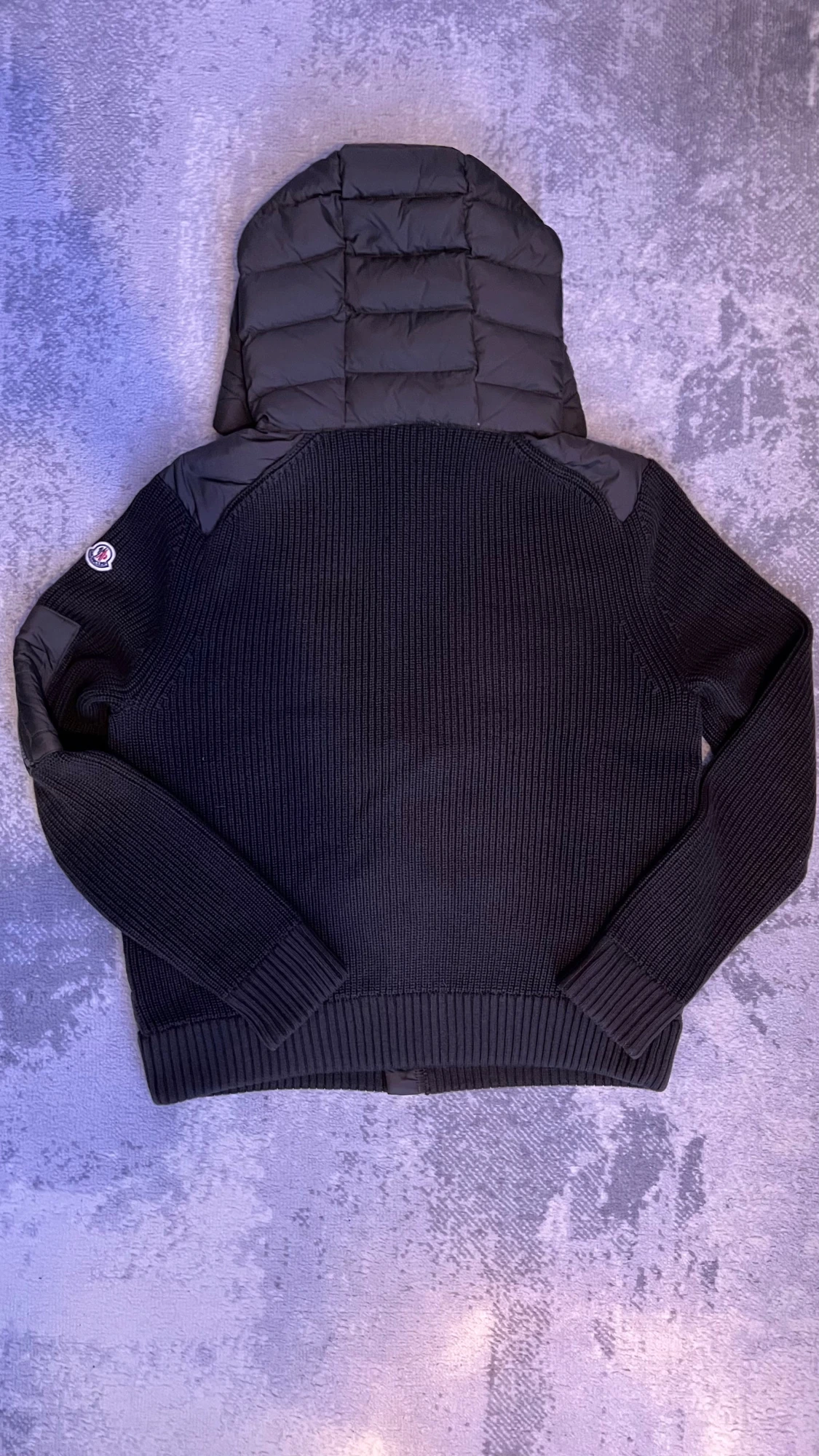 Mörk grön Moncler cardigan med huva - 2