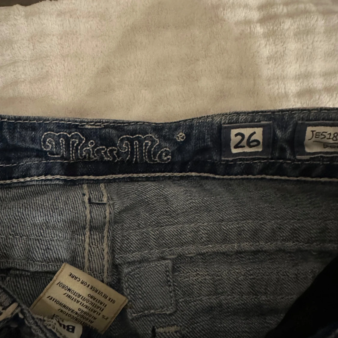 Miss Me blå bootcut jeans med detaljer - 4