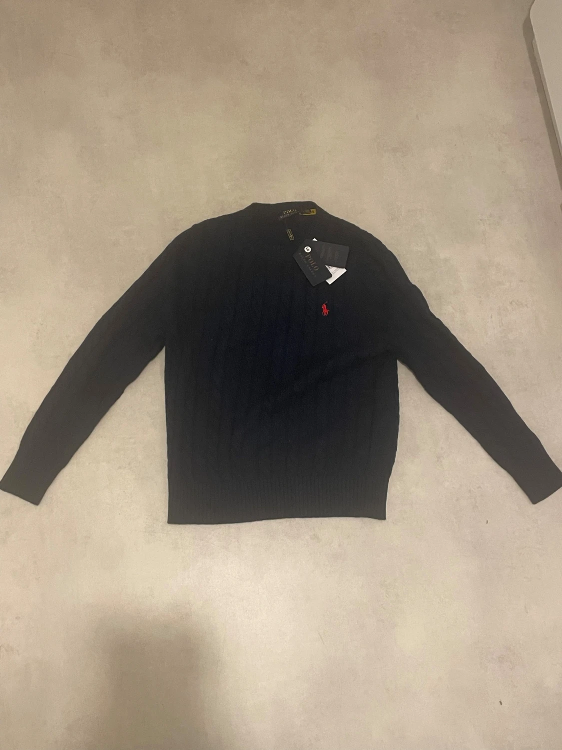 Marinblå stickad tröja Polo Ralph Lauren