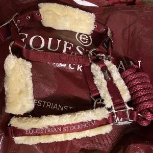 Equestrian Stockholm grimma - Säljer en helt oanvänd equestrian Stockholm grimma i färgen Bordeaux, storlek ponny, endast provad. Säljer då den var för liten för min ponny. Köpt för 699kr säljer för 450kr. Skriv ifall ni har frågor eller vill ha fler bilder❤️köpare står för frakt💕