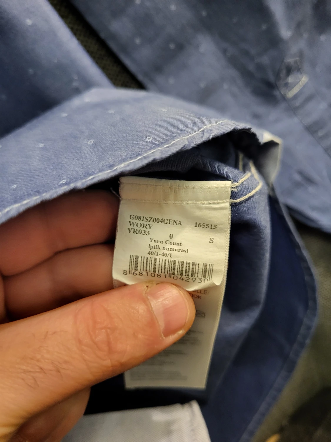 Blå slim fit skjorta från U.S. Polo Assn. - 6