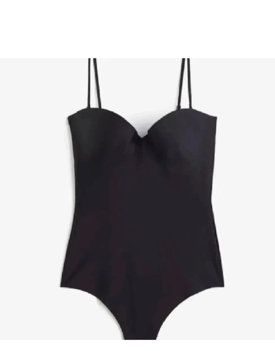 Svart body med smala axelband- h&m