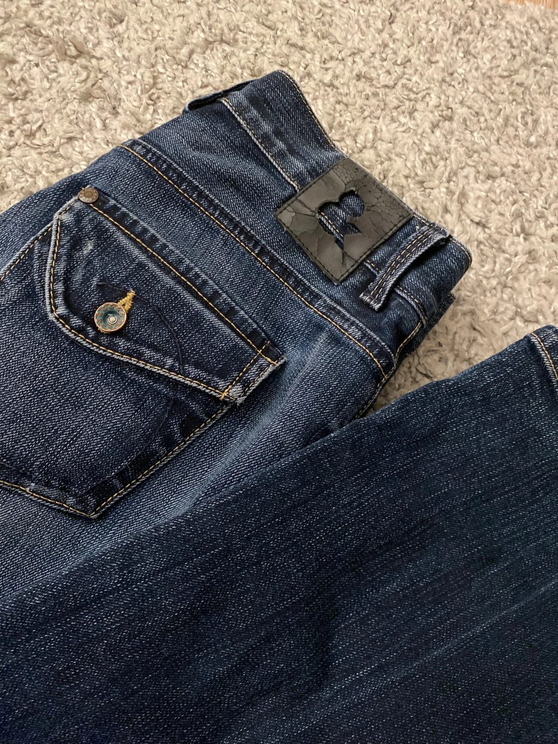 Mörkblå jeans från fit-Star, bootcut - 1