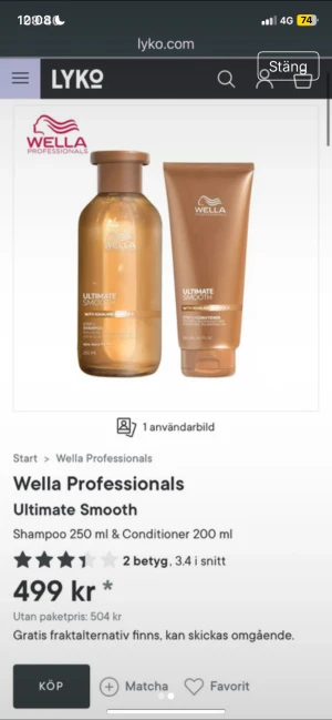 Wella Ultimate Smooth duo - Oöppnad 