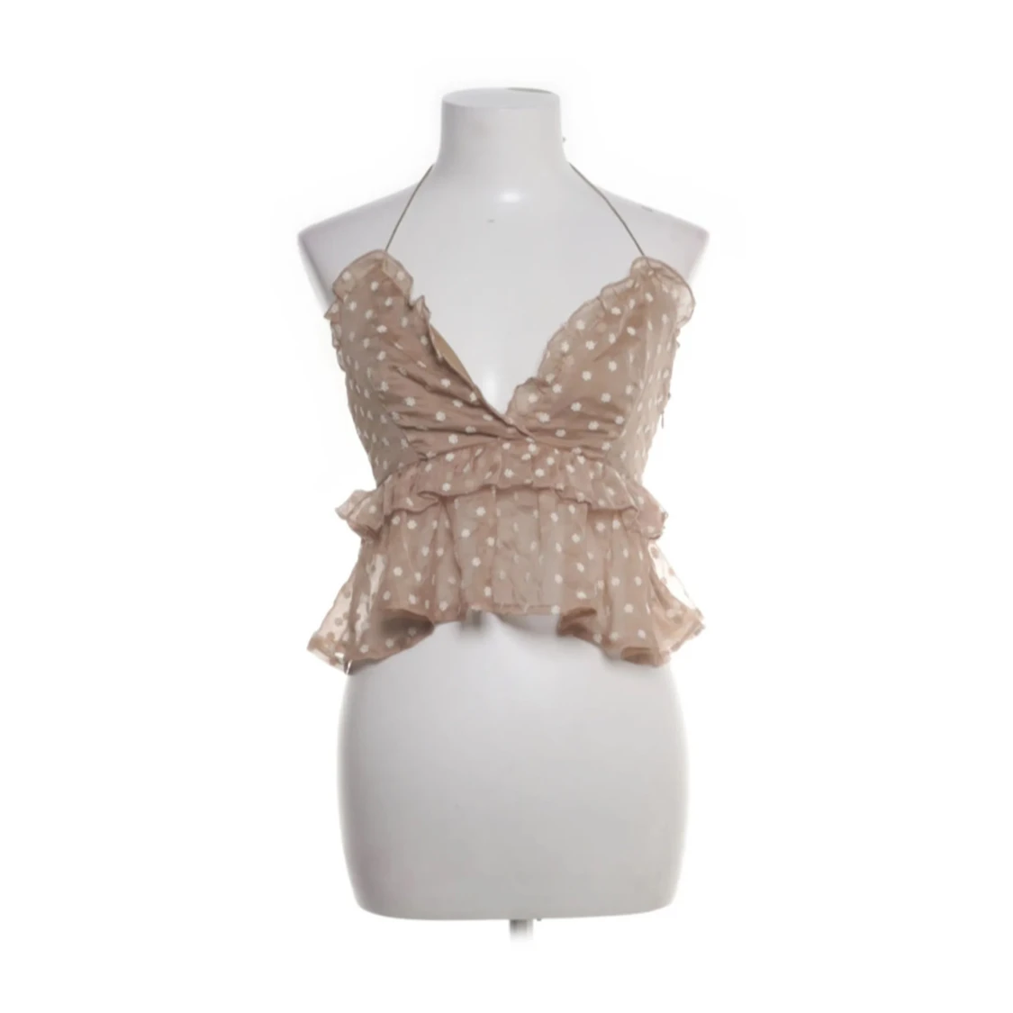 Beige omlott topp med volang från EillyBazar