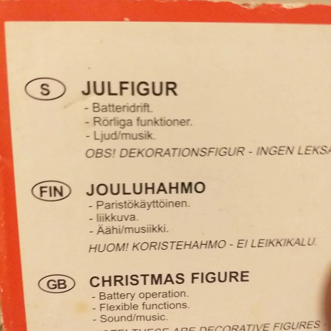 Christmas Figure (Battery Operated) - 1