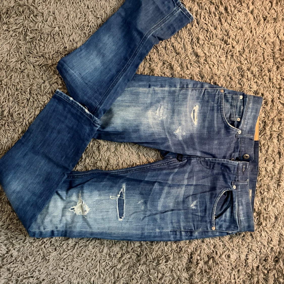 Dondup skinny fit slitna jeans - 2