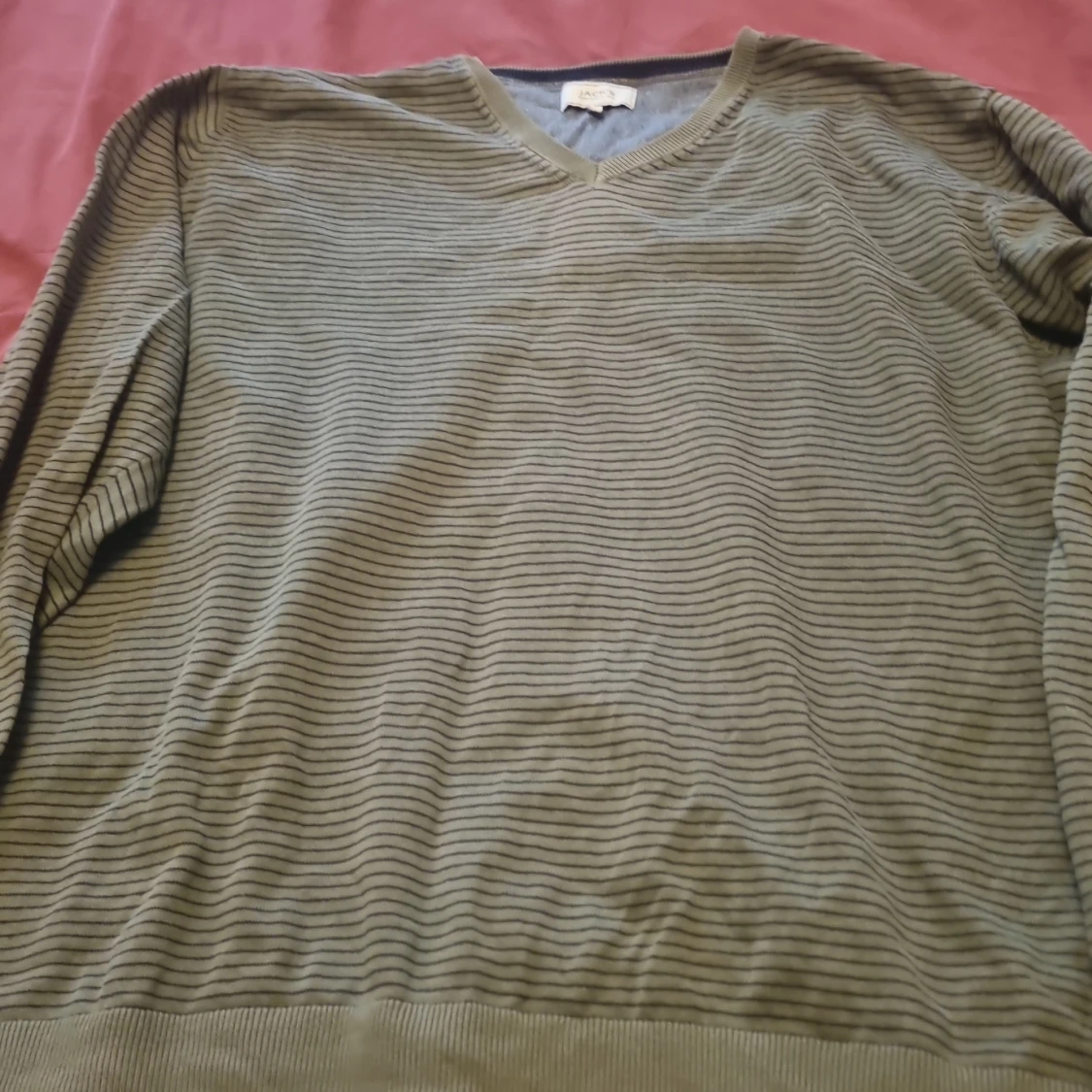 Randig grön tröja från Jack's V-ringad - 2