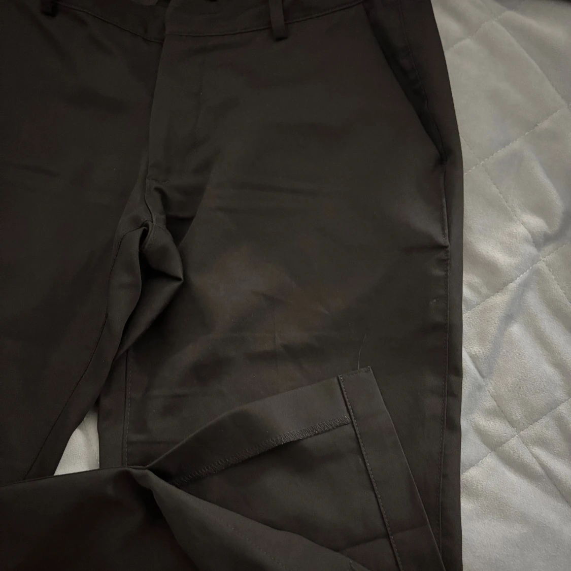 Svarta kostymbyxor med raka ben - 1