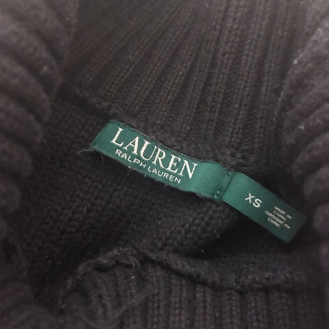 Svart stickad tröja med krage från Ralph Lauren - 2