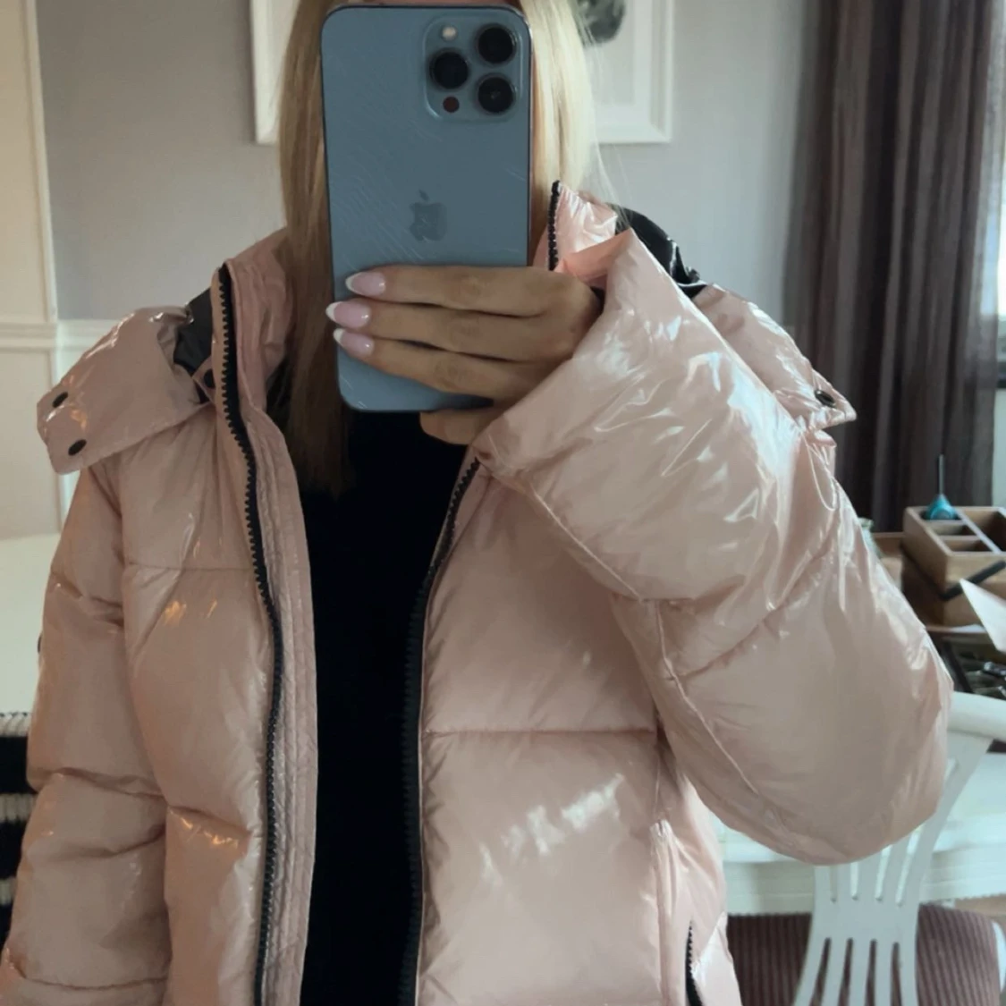 ljusrosa vinterjacka   - 1