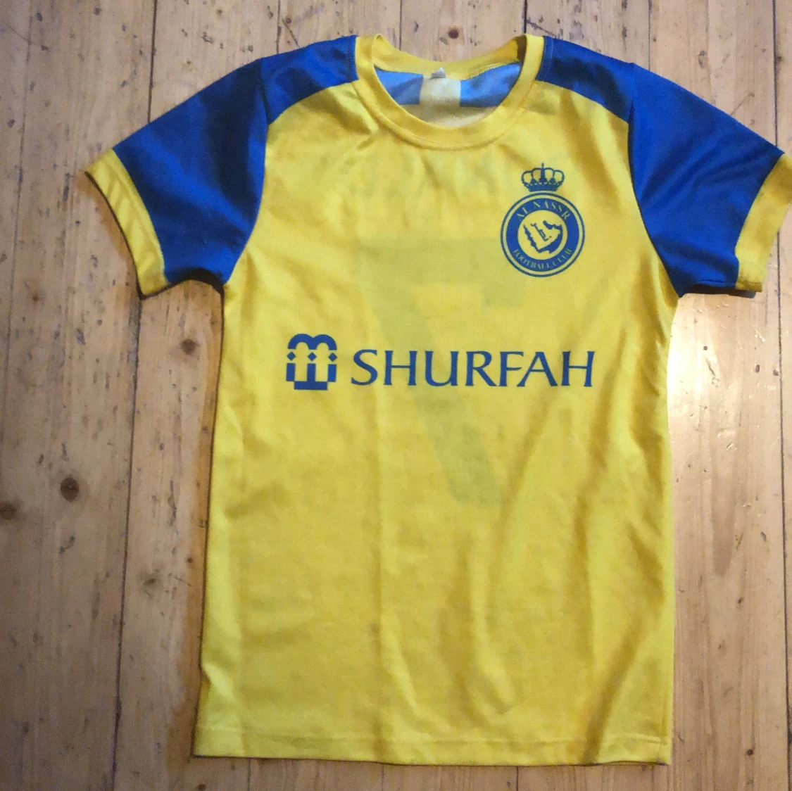 Al Nassr Ronaldo 7 fotbollströja gul/blå