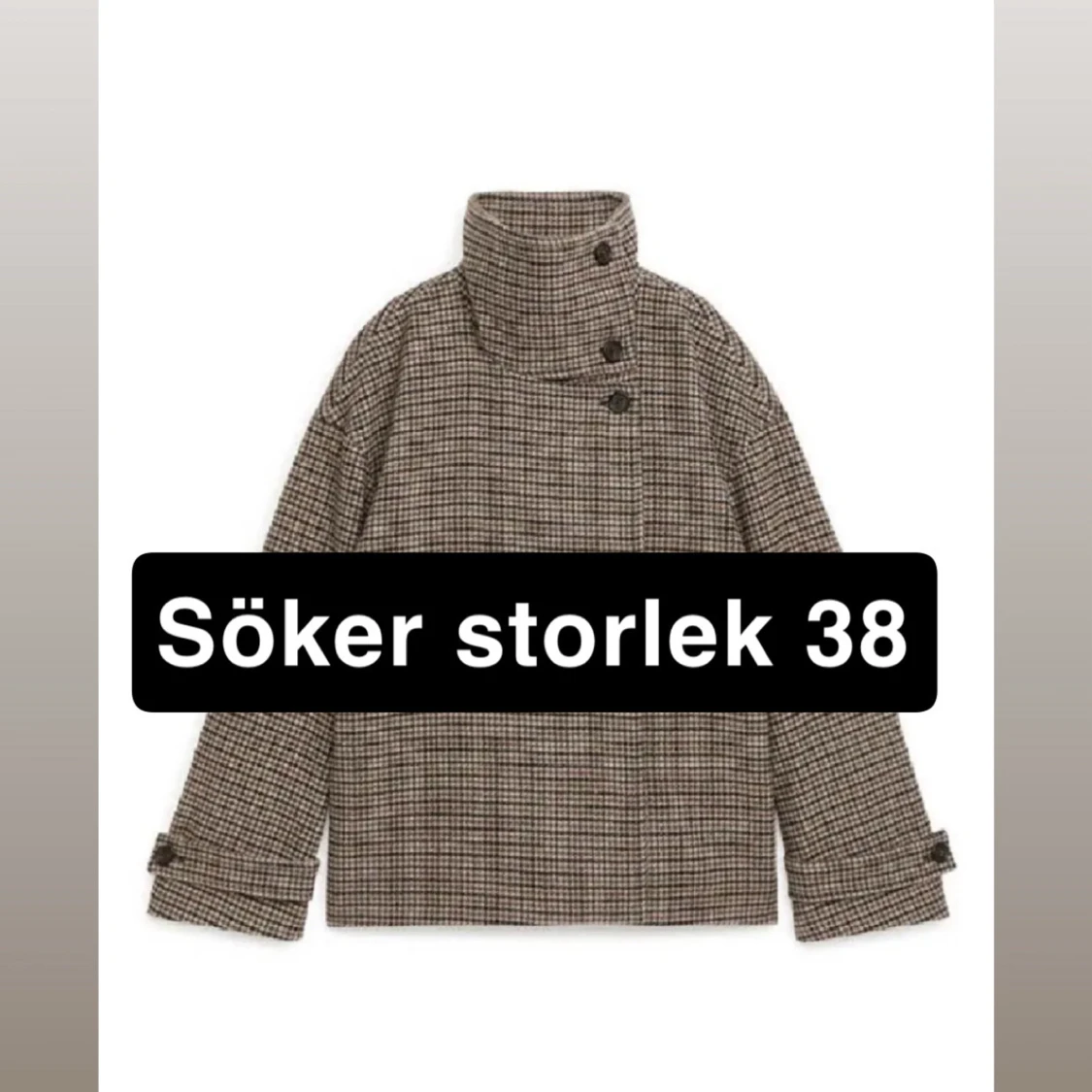 Söker arket kappa storlek 38