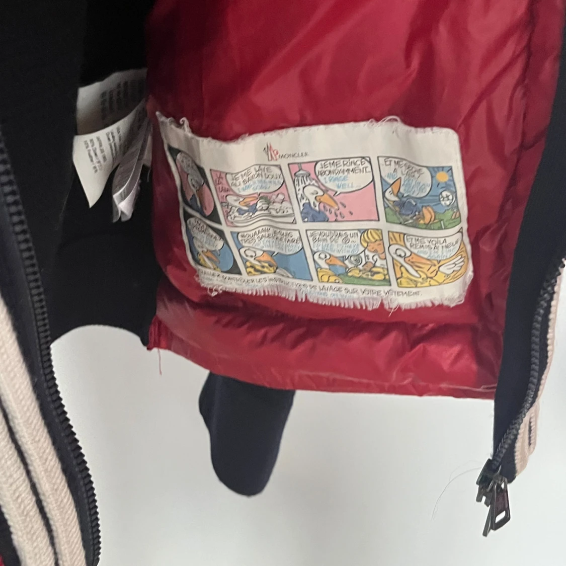 Röd och mörkblå Moncler cardigan  - 3