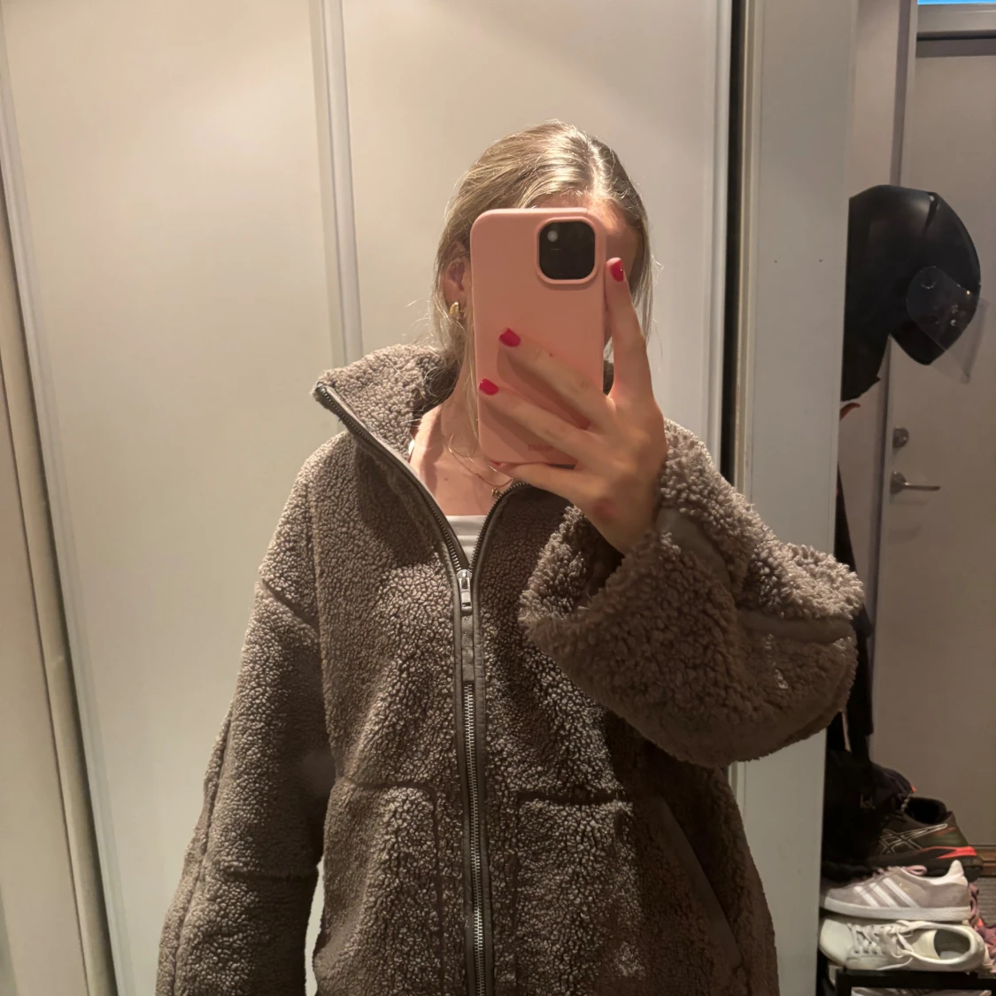 Brun teddyjacka  - 1