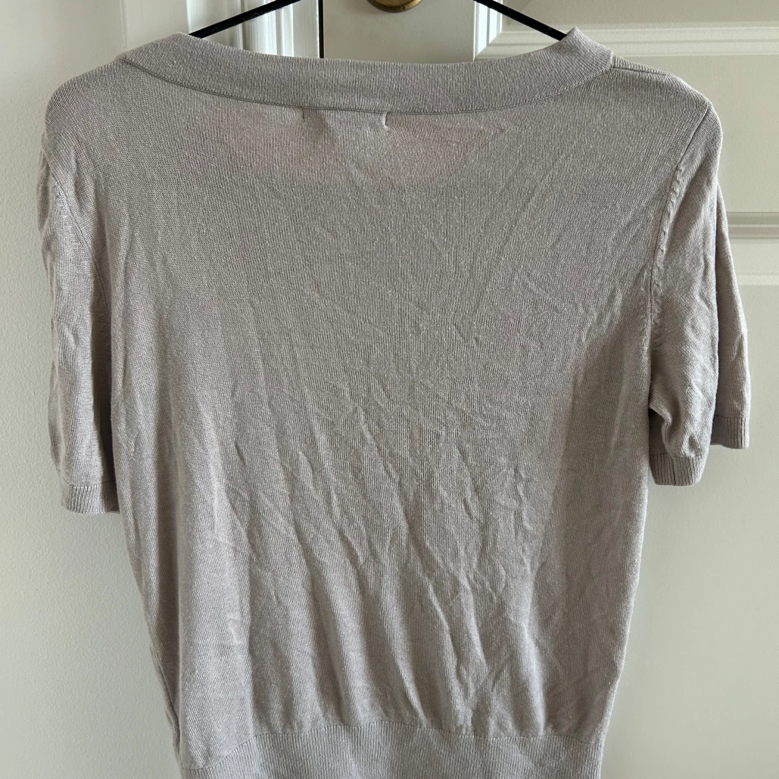 Beige stickad topp med knyt från H&M - 2