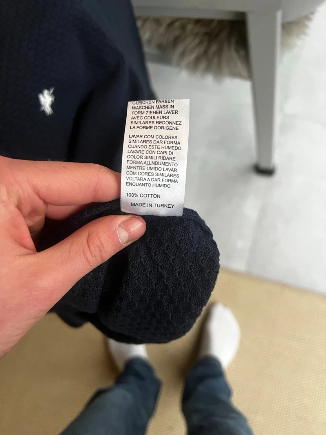 Denim Culture Tröja, S, Mörkblå, Mycket Bra Skick - 6