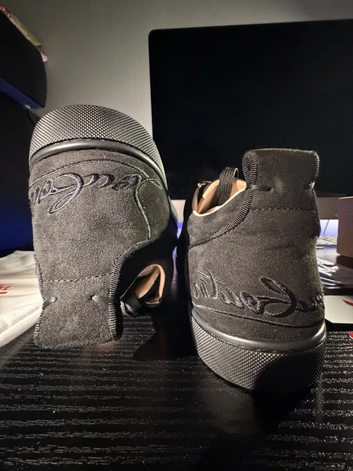 Christian Louboutin svarta sneakers mocka - 6