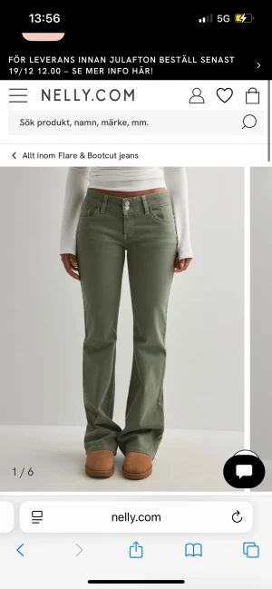 Gröna Nelly jeans  - Snygga jeans som inte kommit till användning. Sköna och passar perfekt! 