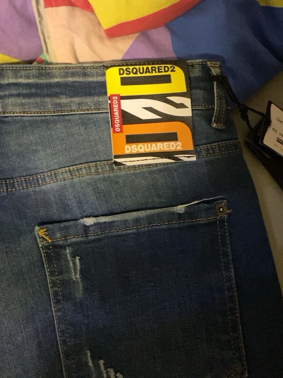 Blå Dsquared2 jeans med slitningar - 3