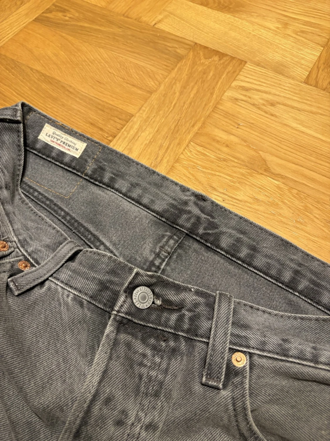 Levi's 501 grå jeans straight fit - 3