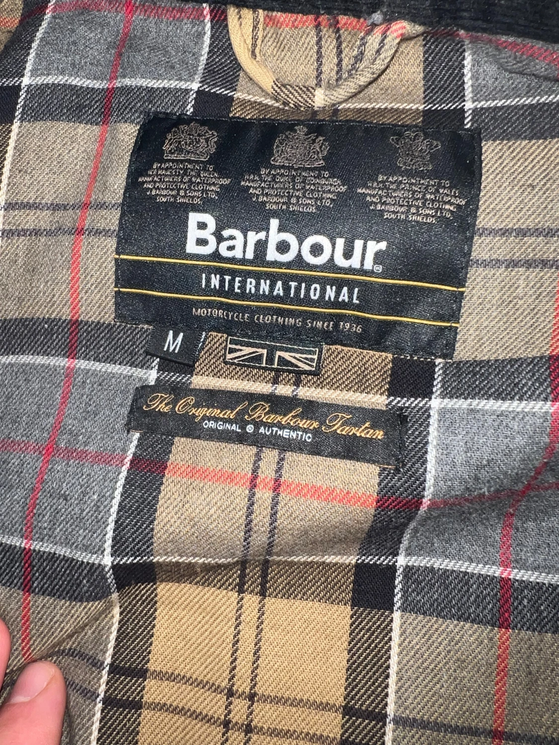 Svart Barbour International jacka M