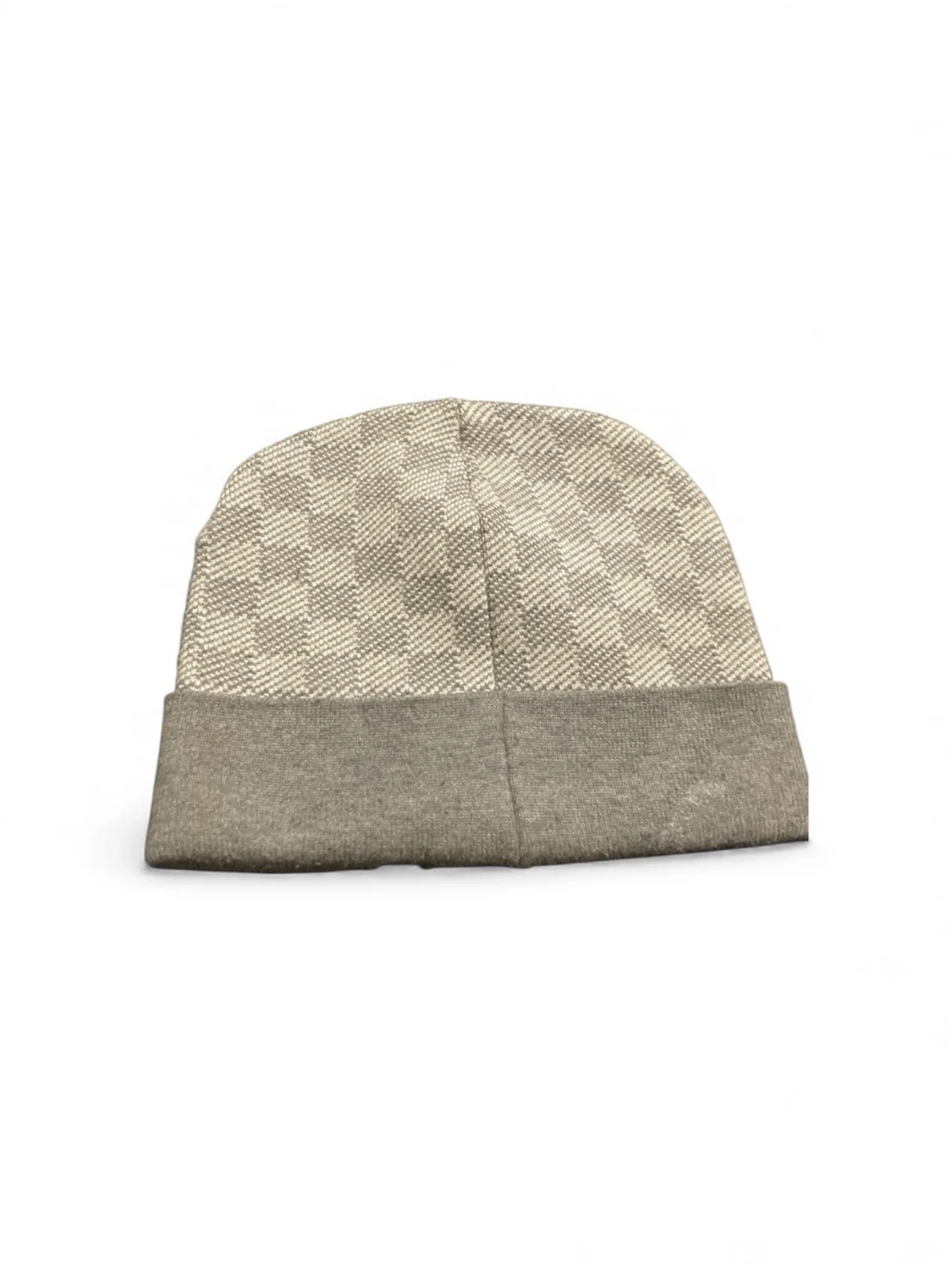 Rutig beige mössa f - 1