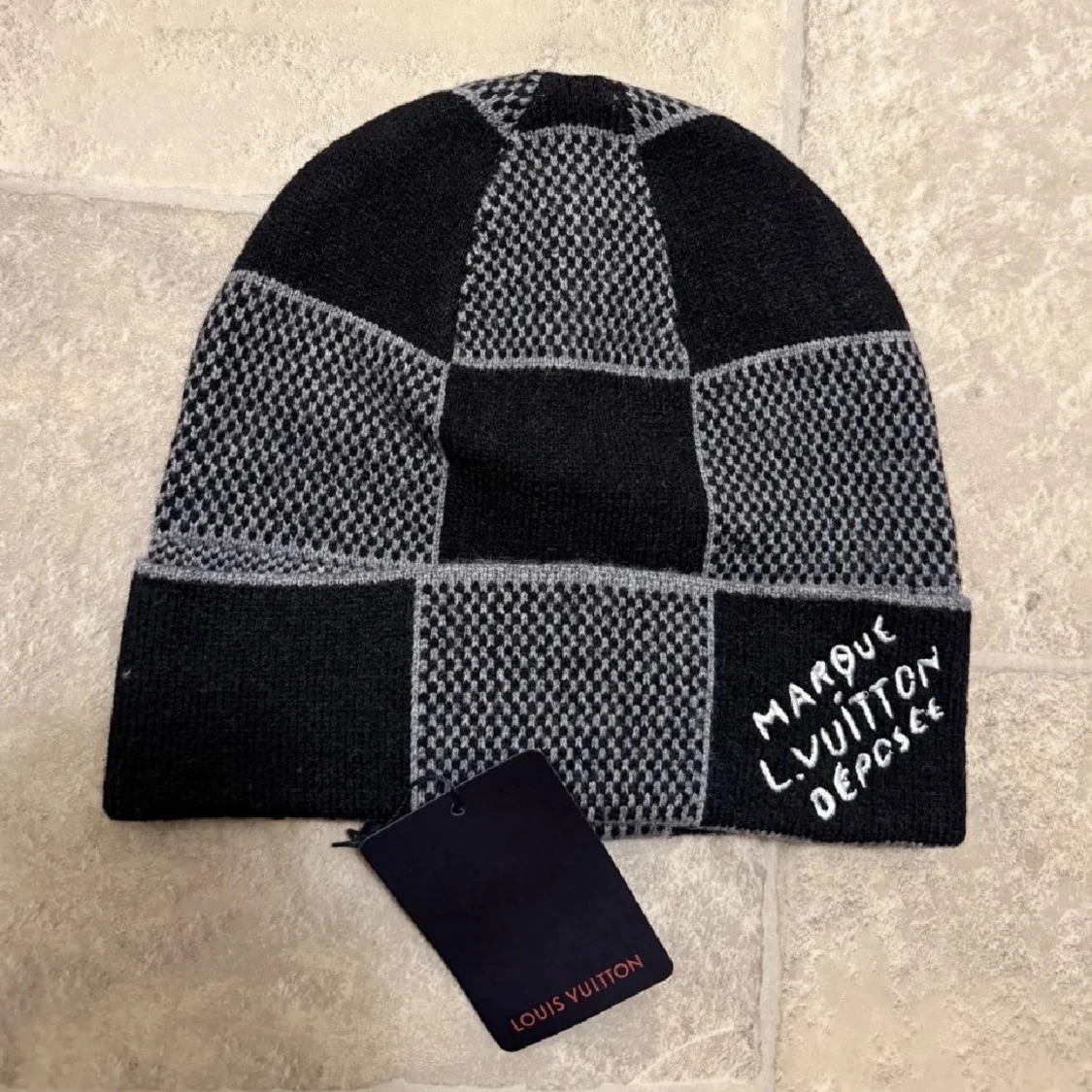 Grå och svart rutig Louis Vuitton väst