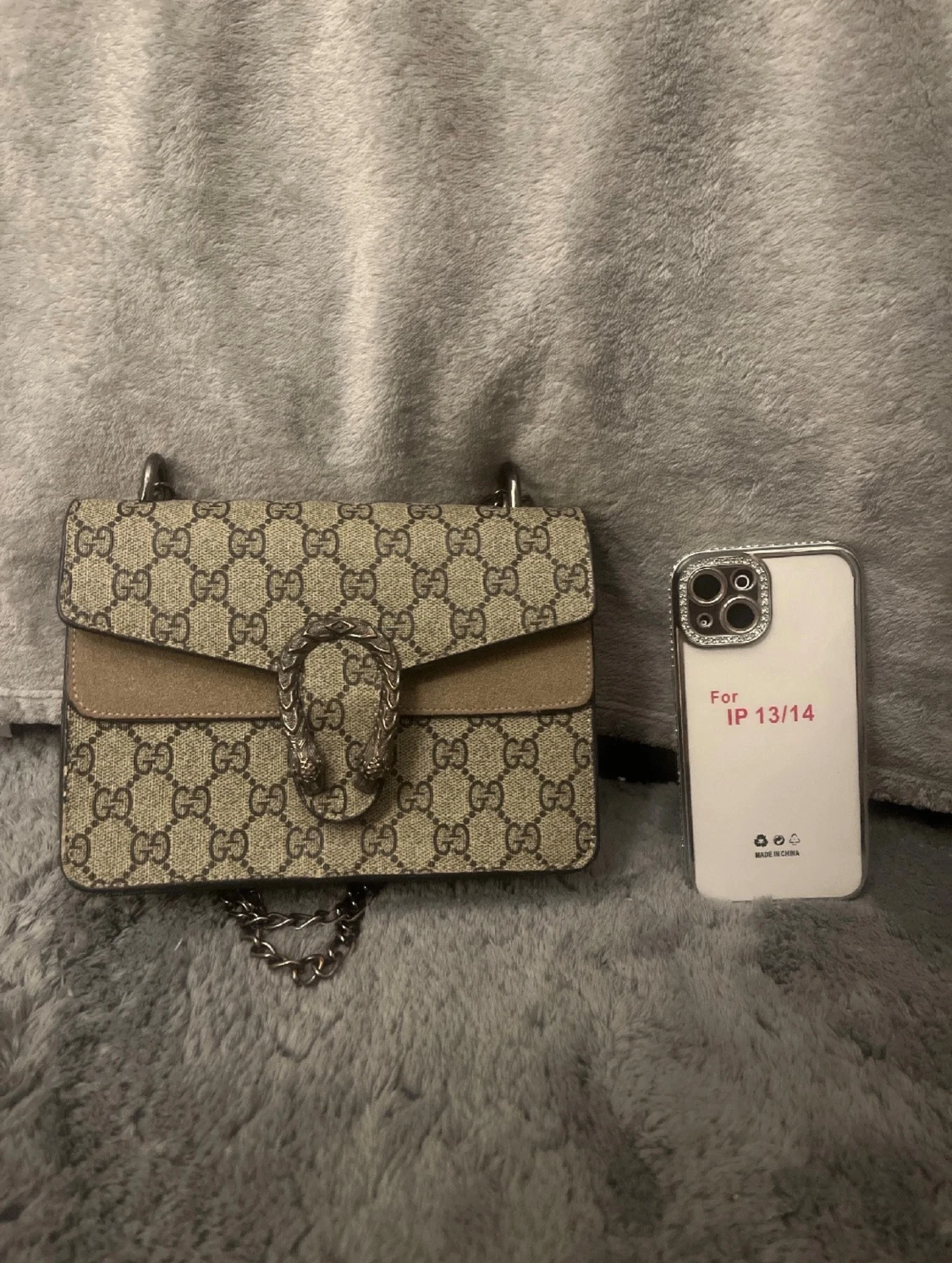 mönstrad axelväska - 4