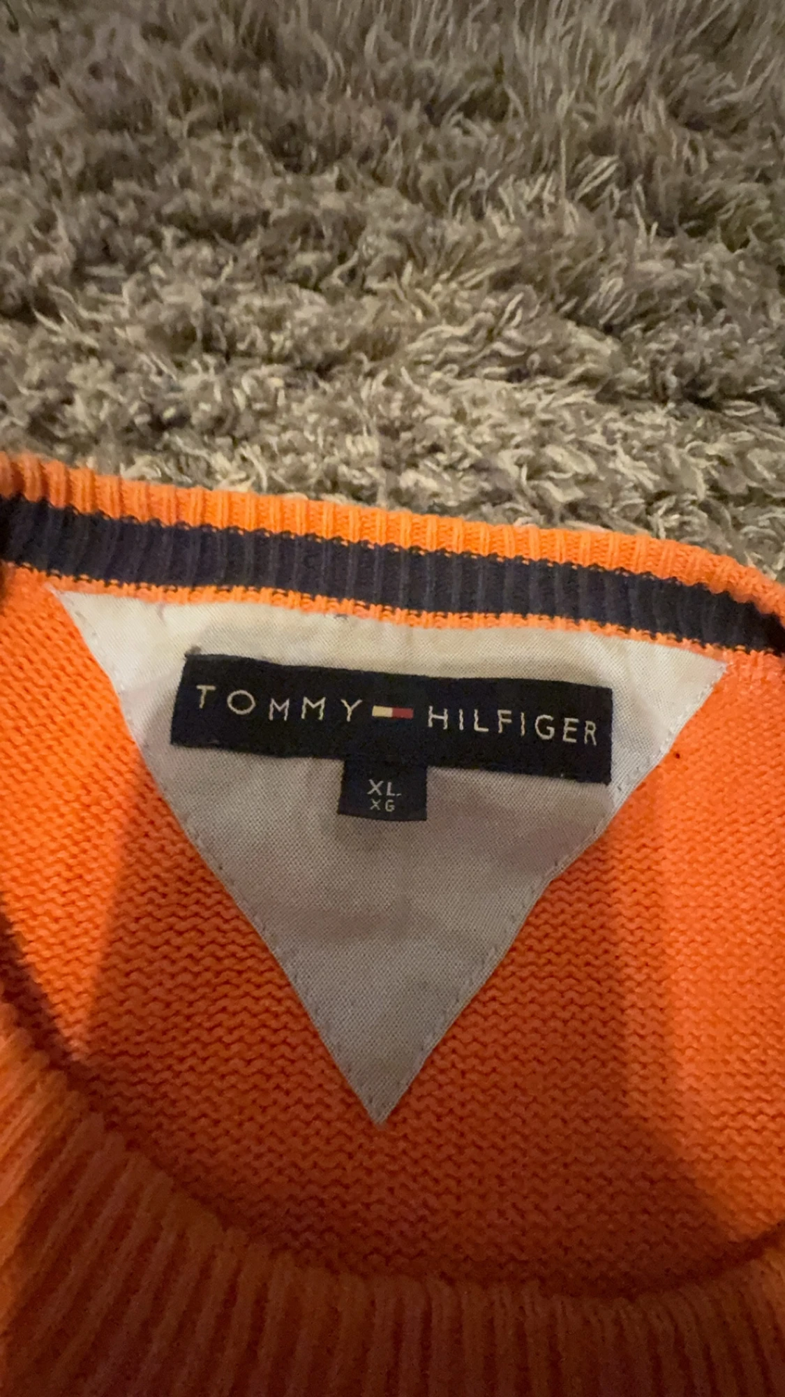 Orange stickad tröja Tommy Hilfiger XL - 3
