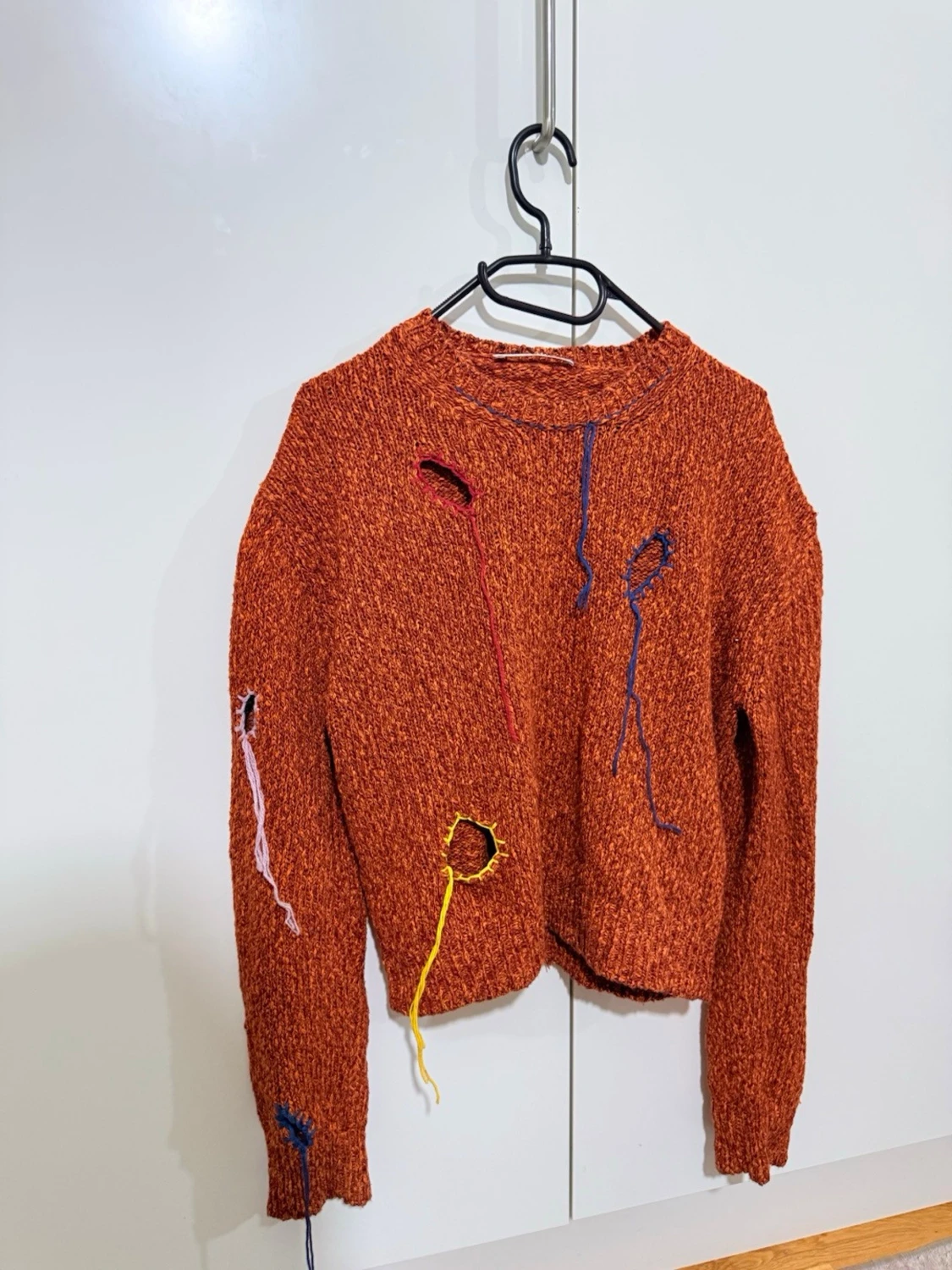 Orange stickad tröja Acne Studios