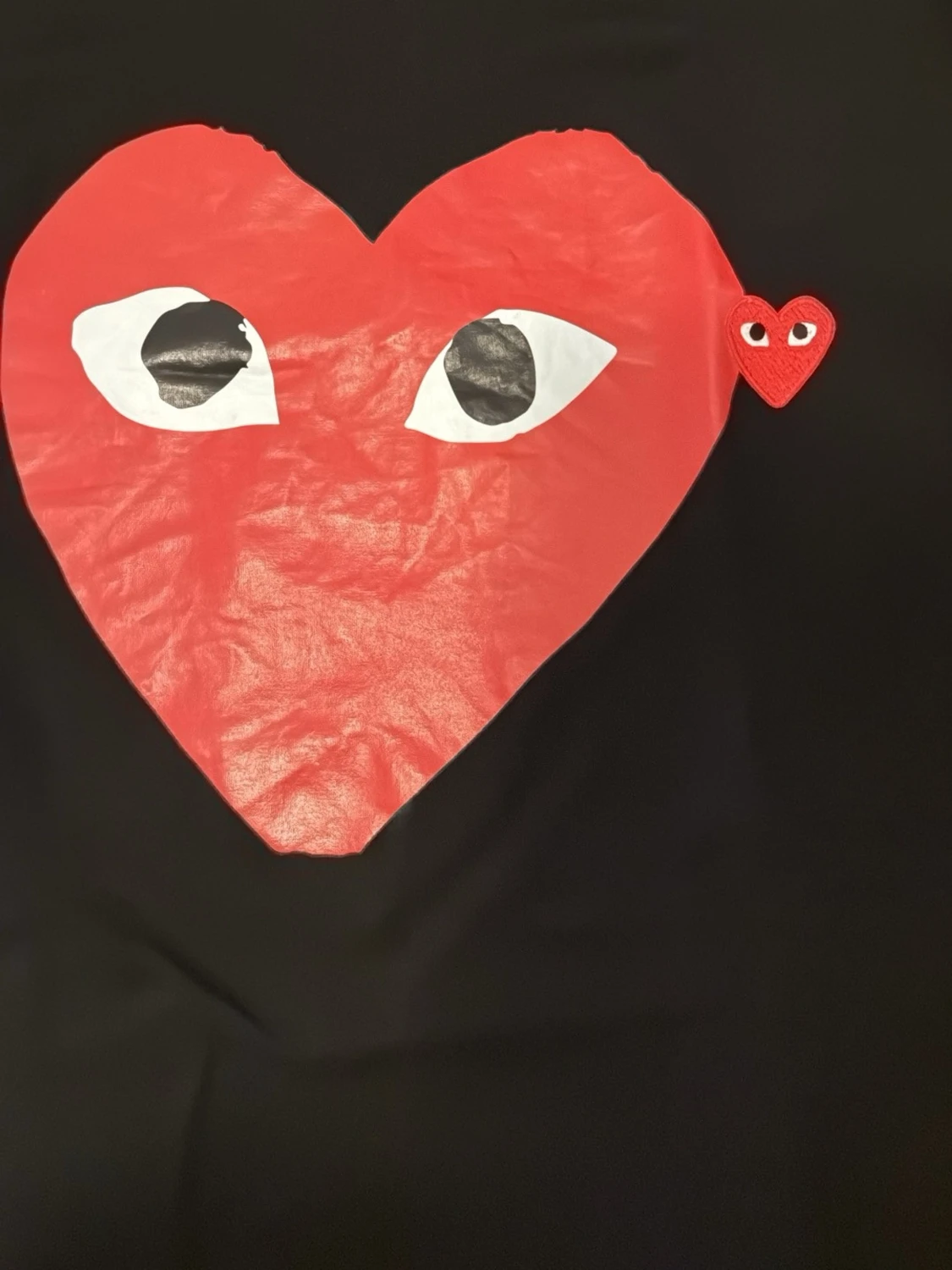 Svart Comme des Garçons Play t-shirt - 1