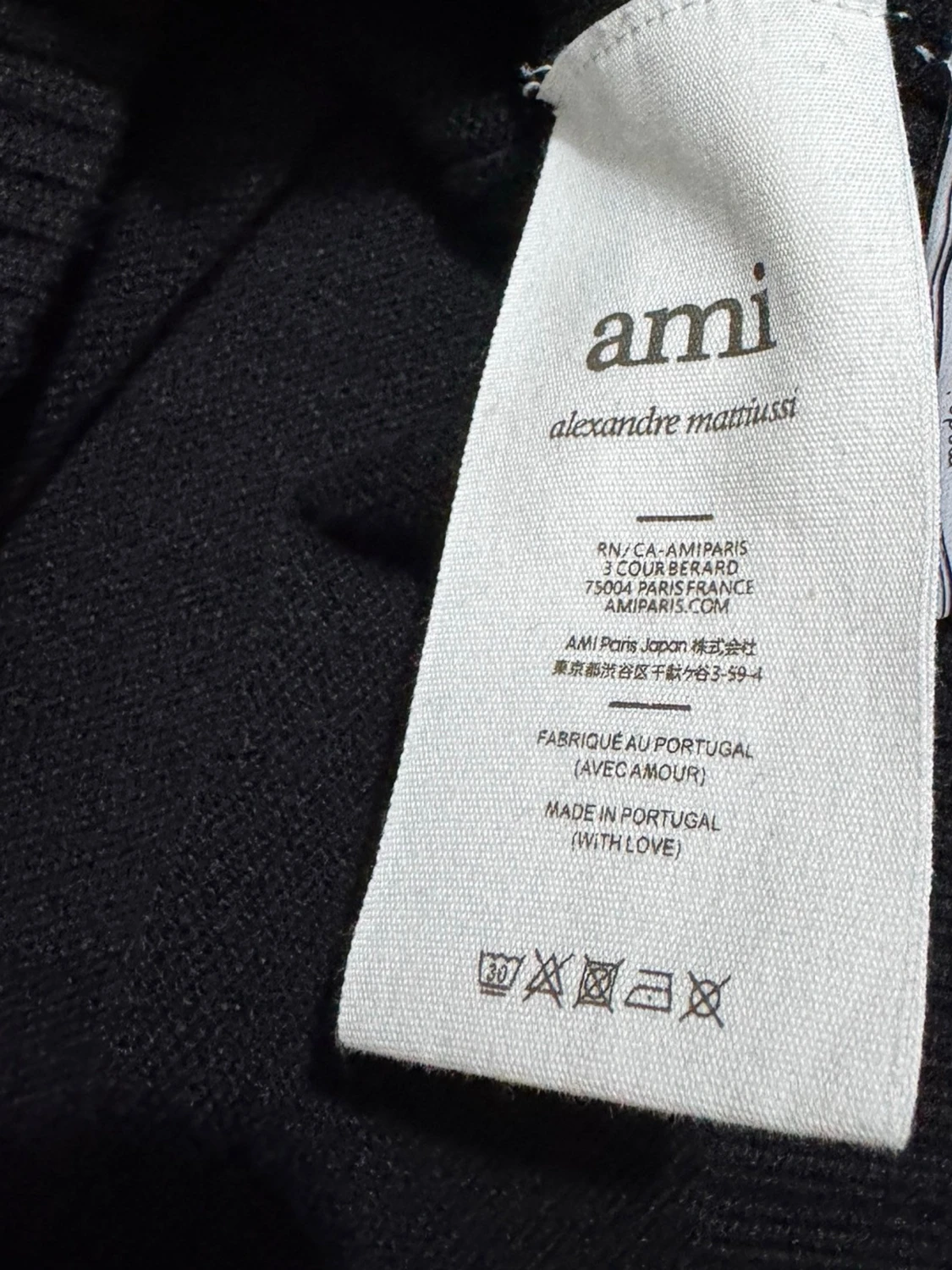 Svart stickad tröja från Ami Paris - 3