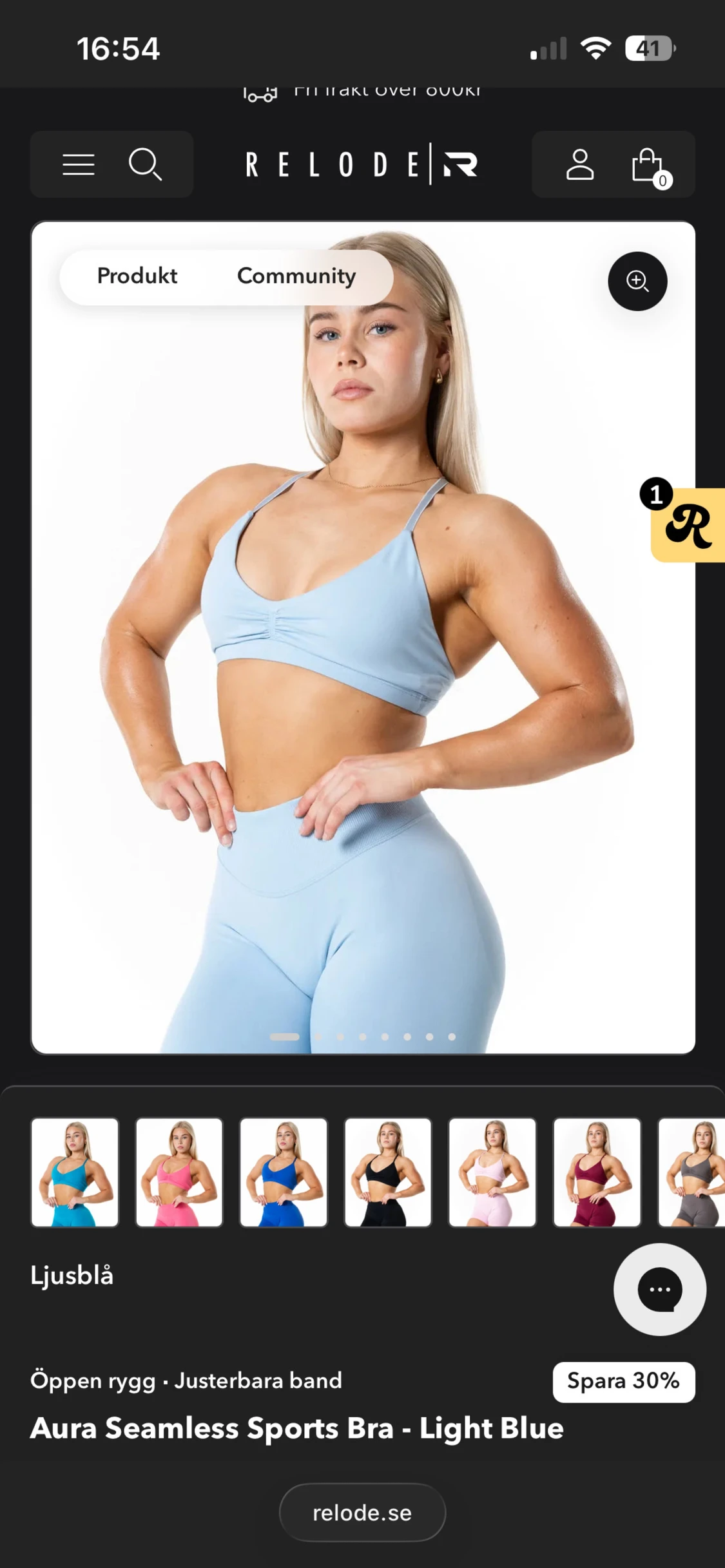 Ljusblå sport-bh från Relode - 2