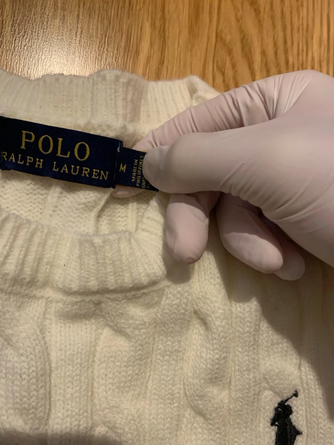 Vit kabelstickad tröja Polo Ralph Lauren - 5