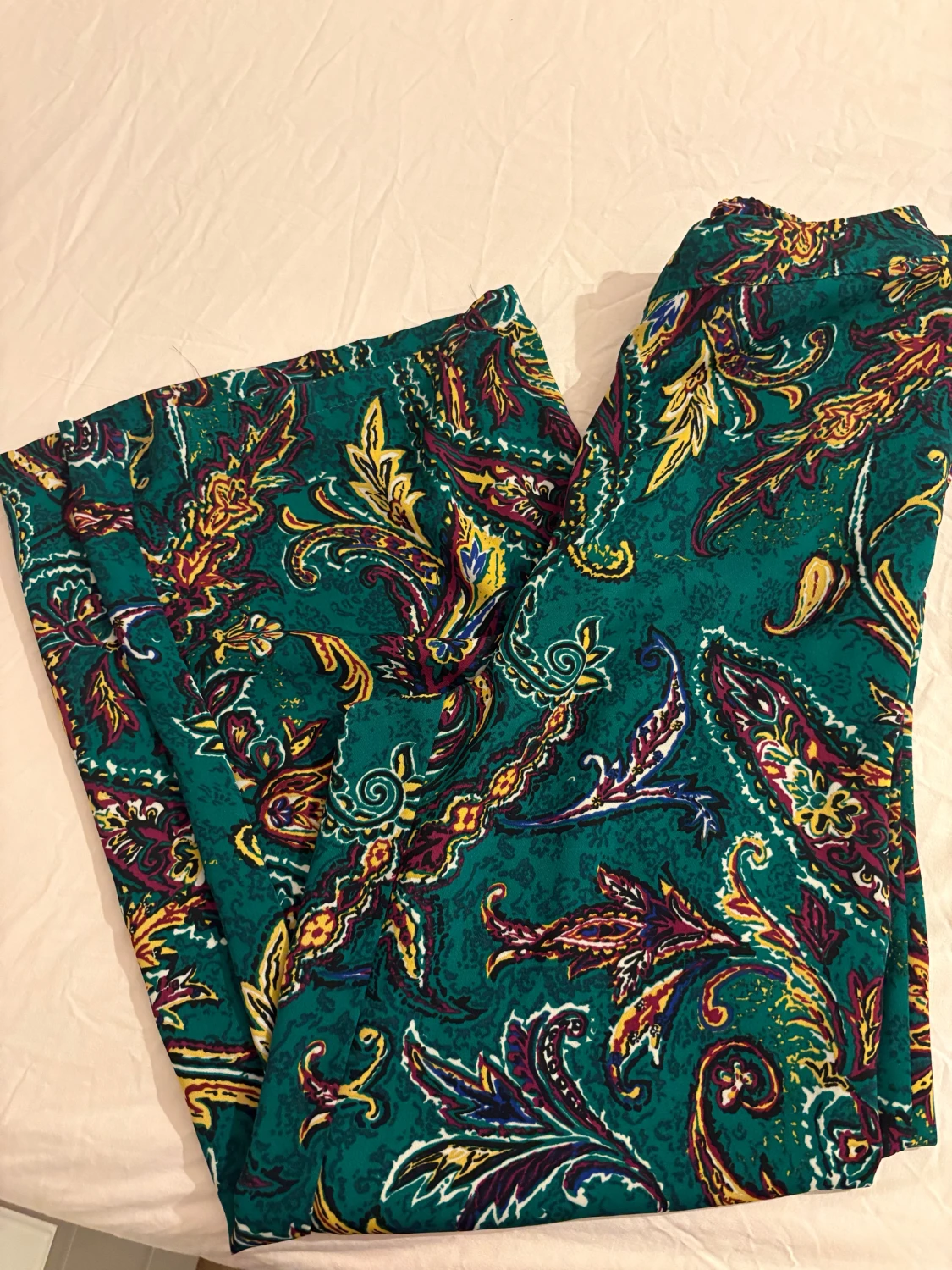 Grön långkjol med färgstarkt mönster - 3